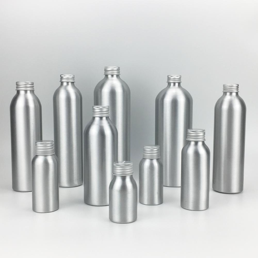 China supplier wholesale cosmetic silver aluminum lid silver aluminum bottle 10ml-1000ml