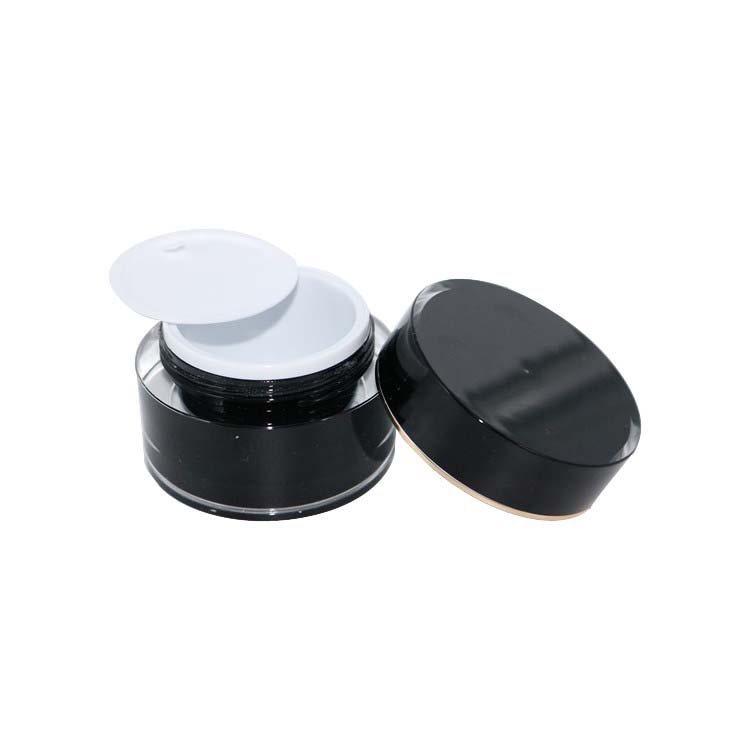 China suppliers cosmetic packaging 5g 10g 15g 30g 50g 100g 200g black plastic containers face cream jar