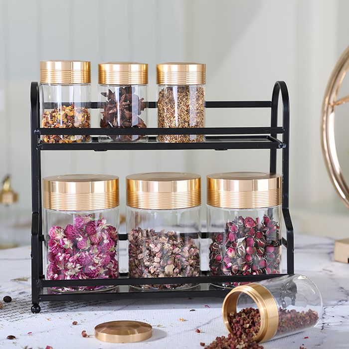 China suppliers high quality transparent tea coffee canisters set hot sale glass jars and bottles glass jar