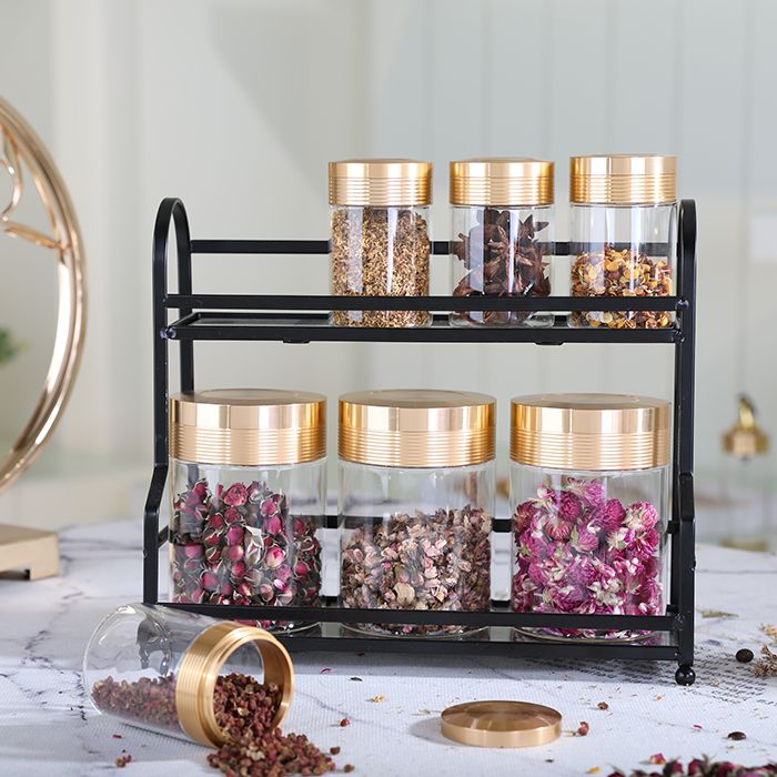 China suppliers high quality transparent tea coffee canisters set hot sale glass jars and bottles glass jar