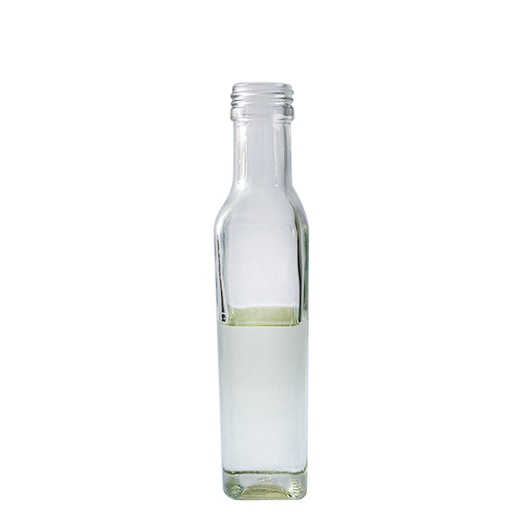China suppliers small kitchen square olive oil 250ml glass bottle with screw cap