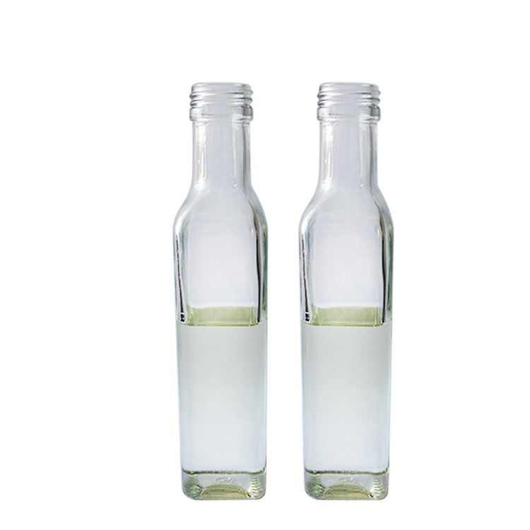 China suppliers small kitchen square olive oil 250ml glass bottle with screw cap