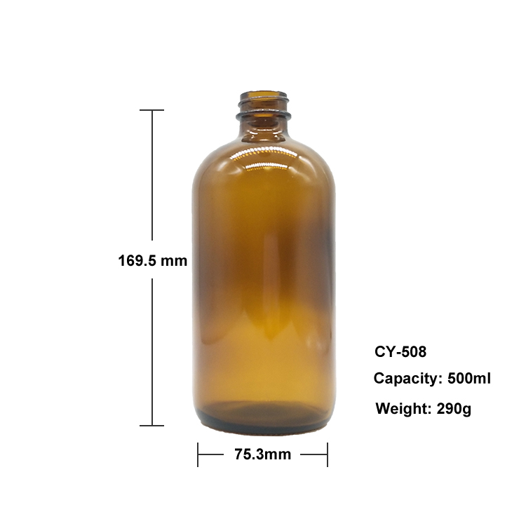 China supplies stubby crown top amber glass beer bottles 500ml for sale CY-090