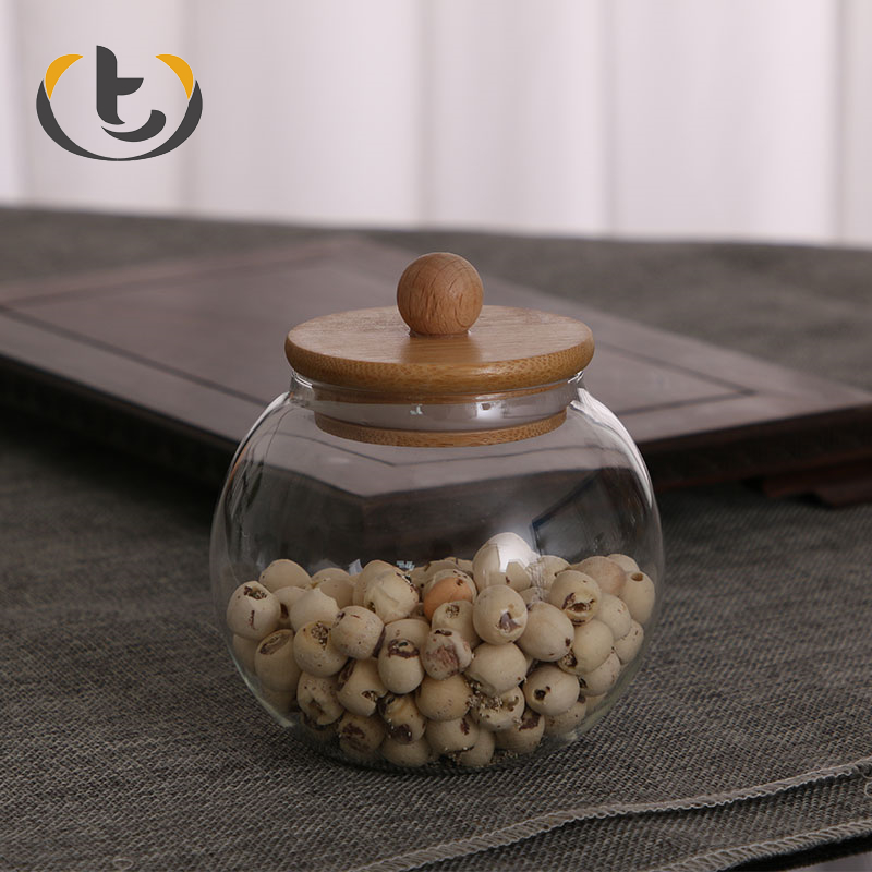 China supply for sale hermetic pumpkin glass jar with lid high borosilicate glass storage jar