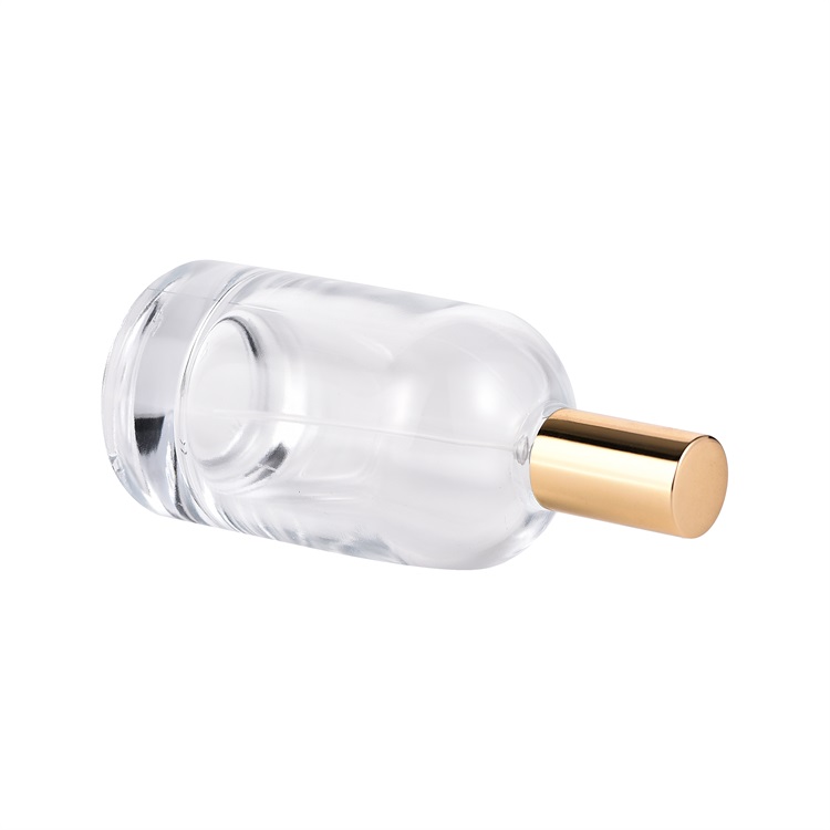 China supply good price transparent 50ml 100ml high flint empty boston round perfume glass bottle