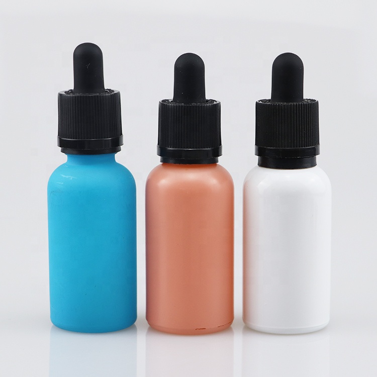 China tincture bottle 30 ml round glass dropper bottle essential oil 30ml e liquid bottle with round pipette
