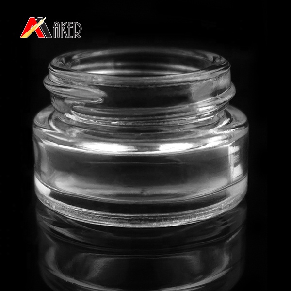 China wholesale 5ml 10ml round clear mini glass jar for cream cosmetic with lid