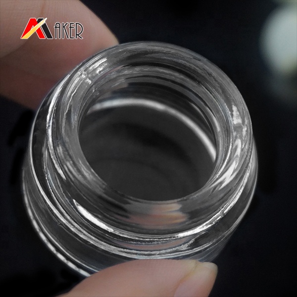 China wholesale 5ml 10ml round clear mini glass jar for cream cosmetic with lid