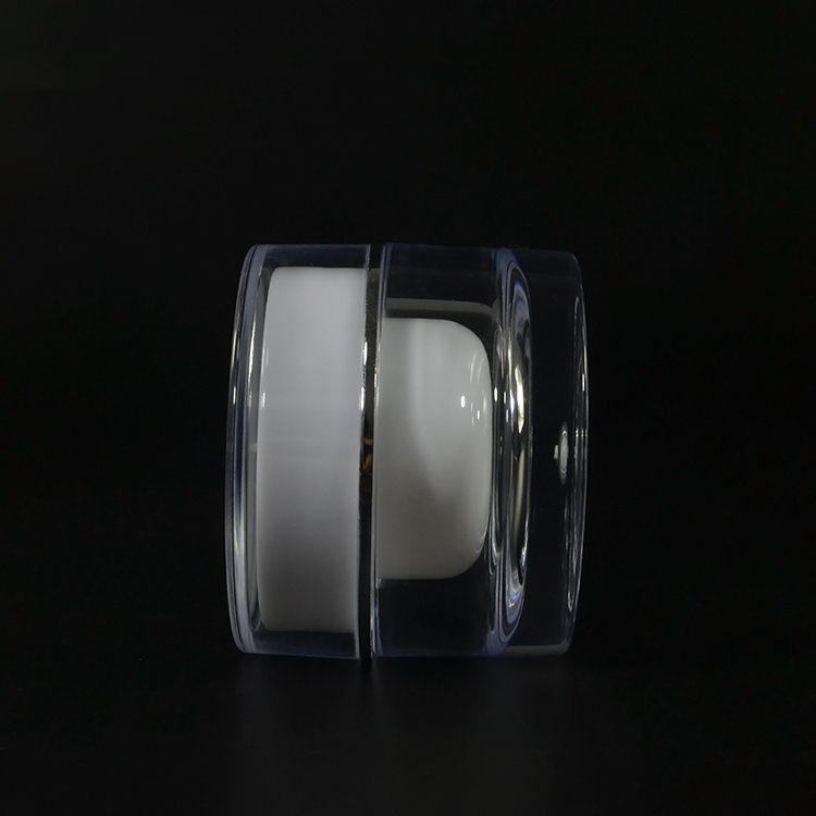 China wholesale Luxury cosmetic packaging 5g 10g 15g 30g 50g white acrylic plastic face cream empty jar
