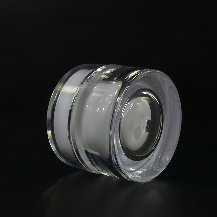China wholesale Luxury cosmetic packaging 5g 10g 15g 30g 50g white acrylic plastic face cream empty jar