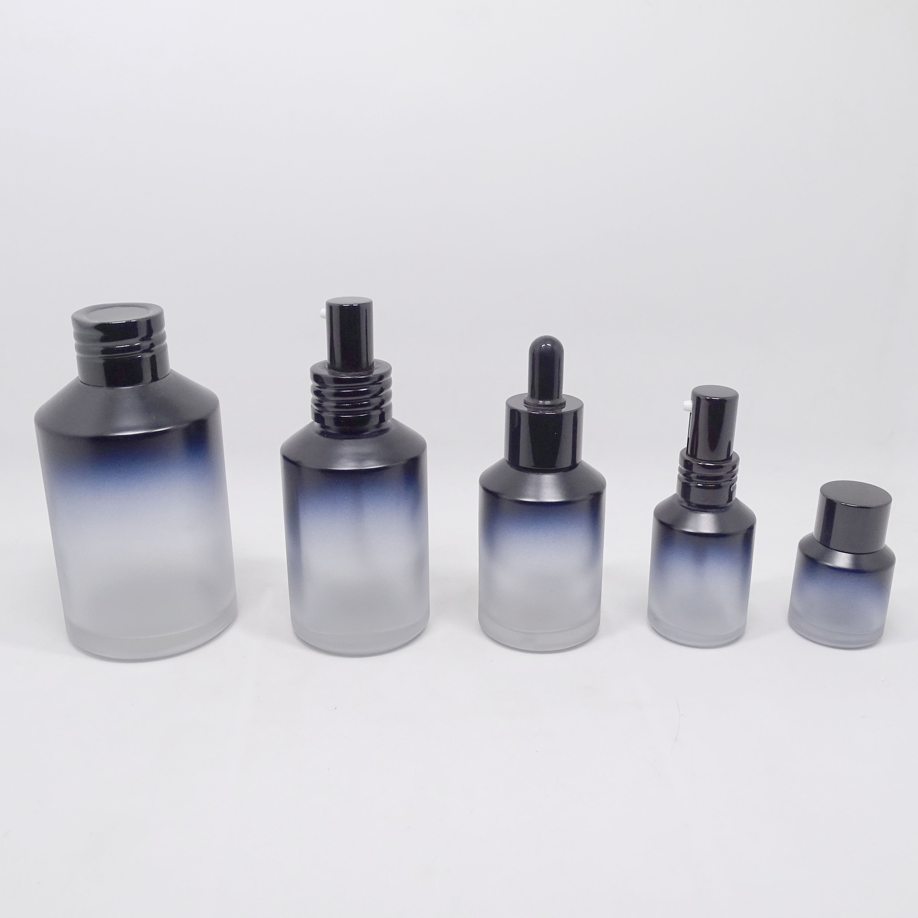China wholesale hot selling custom colored cosmetic glass dropper lotion bottles and jars