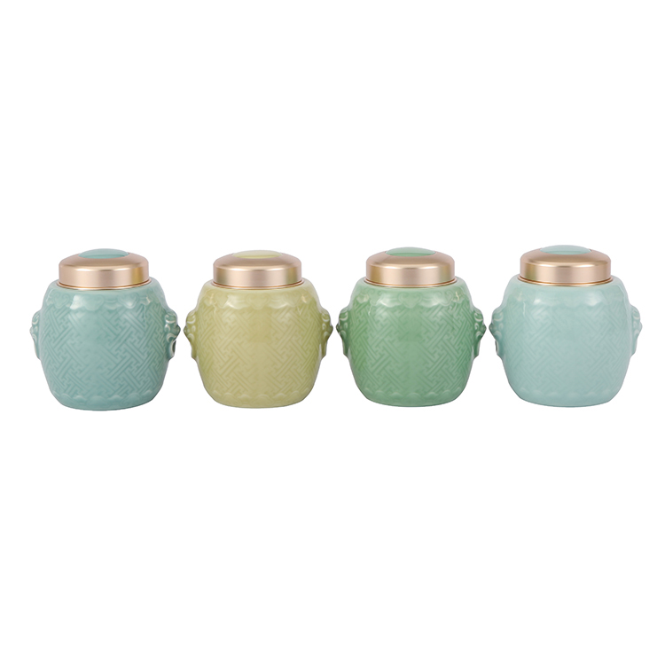 China wholesale kitchen tea coffee sugar canister ceramic kitchen storage jar set