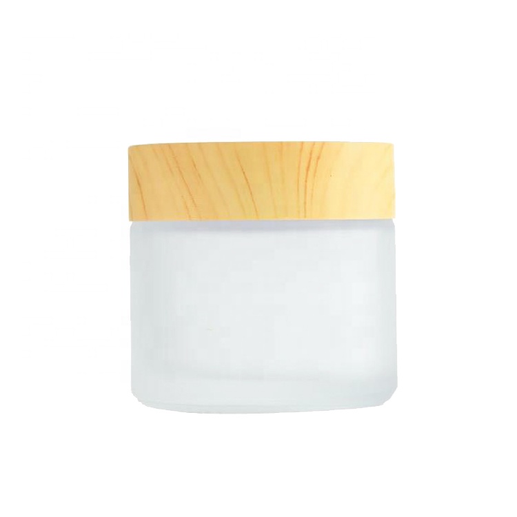 China wholesale round frosted cosmetic jar cosmetic container