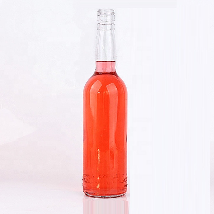 Chinese Manufacture Custom Design 500Ml Promotional Glass Empty Vodka Glass Whisky Packing Bottles With Cork