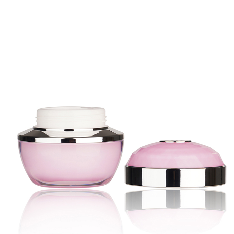 Chinese Manufacturer Accept OEM Cosmetic Packing Empty Pink Cream Jar
