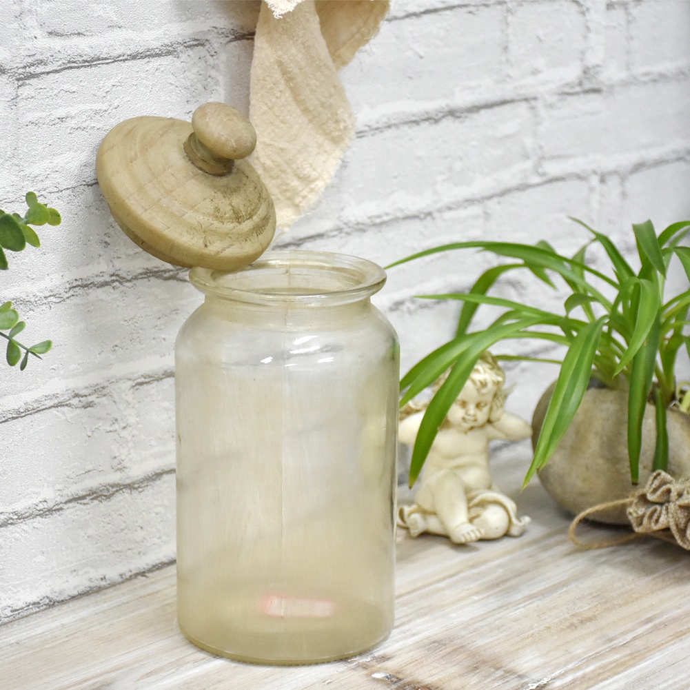 Chinese Manufacturer Farmhouse Decor Jars With Cap, Bestseller House Decoration Glass Storage Container-