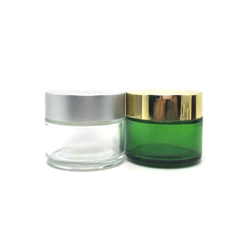 Chinese Manufacturer Wholesale 100g Empty Luxury green Glass Cream Cosmetic Jar 3oz for body scrub container