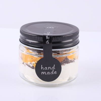 Chinese Manufacturers Mousse Cup Glass Jam Jar With Metal Lid