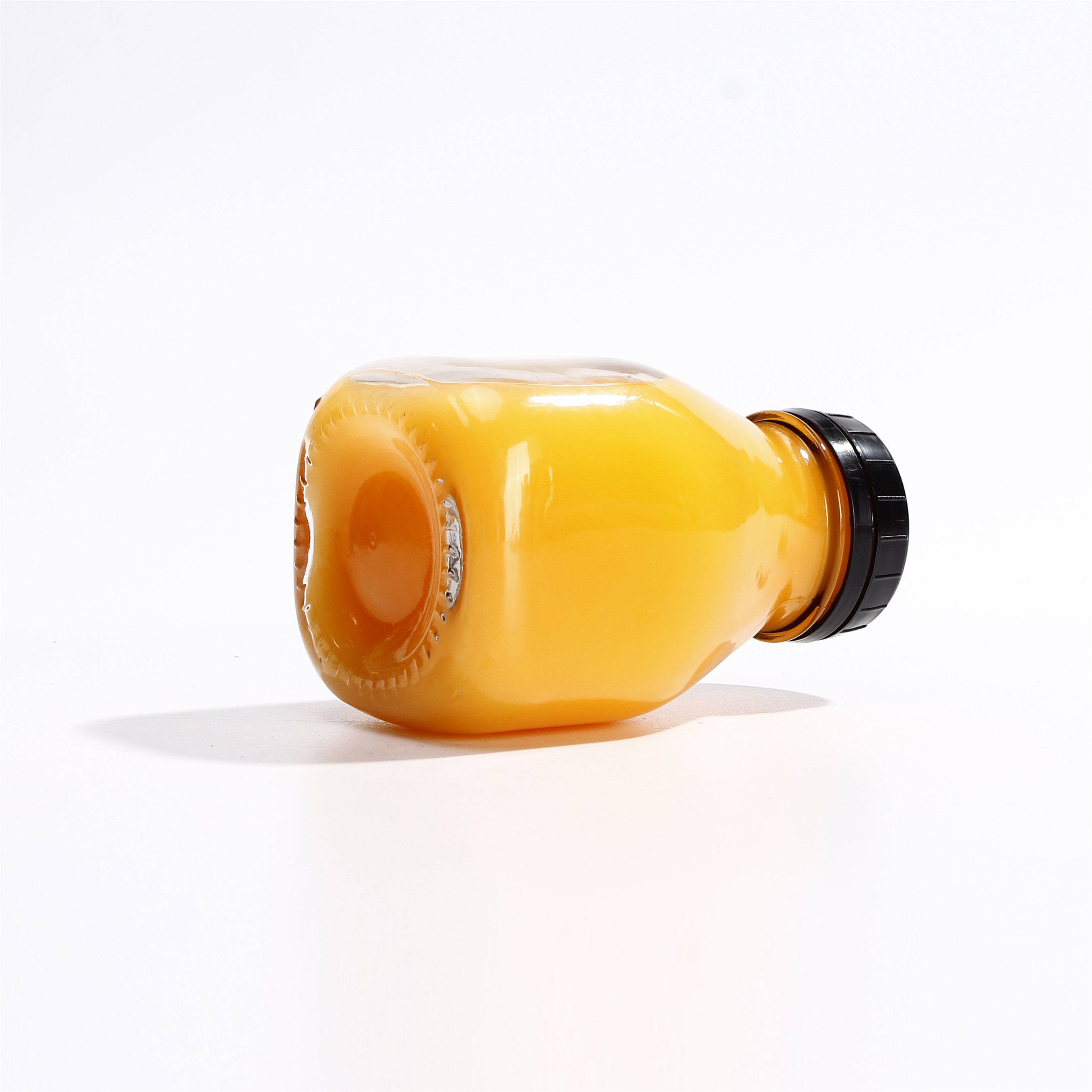 Chinese Supplier Glass Juice Bottle Square Glass Bottle With Plastic Lid For Juice 480 ml 16 oz