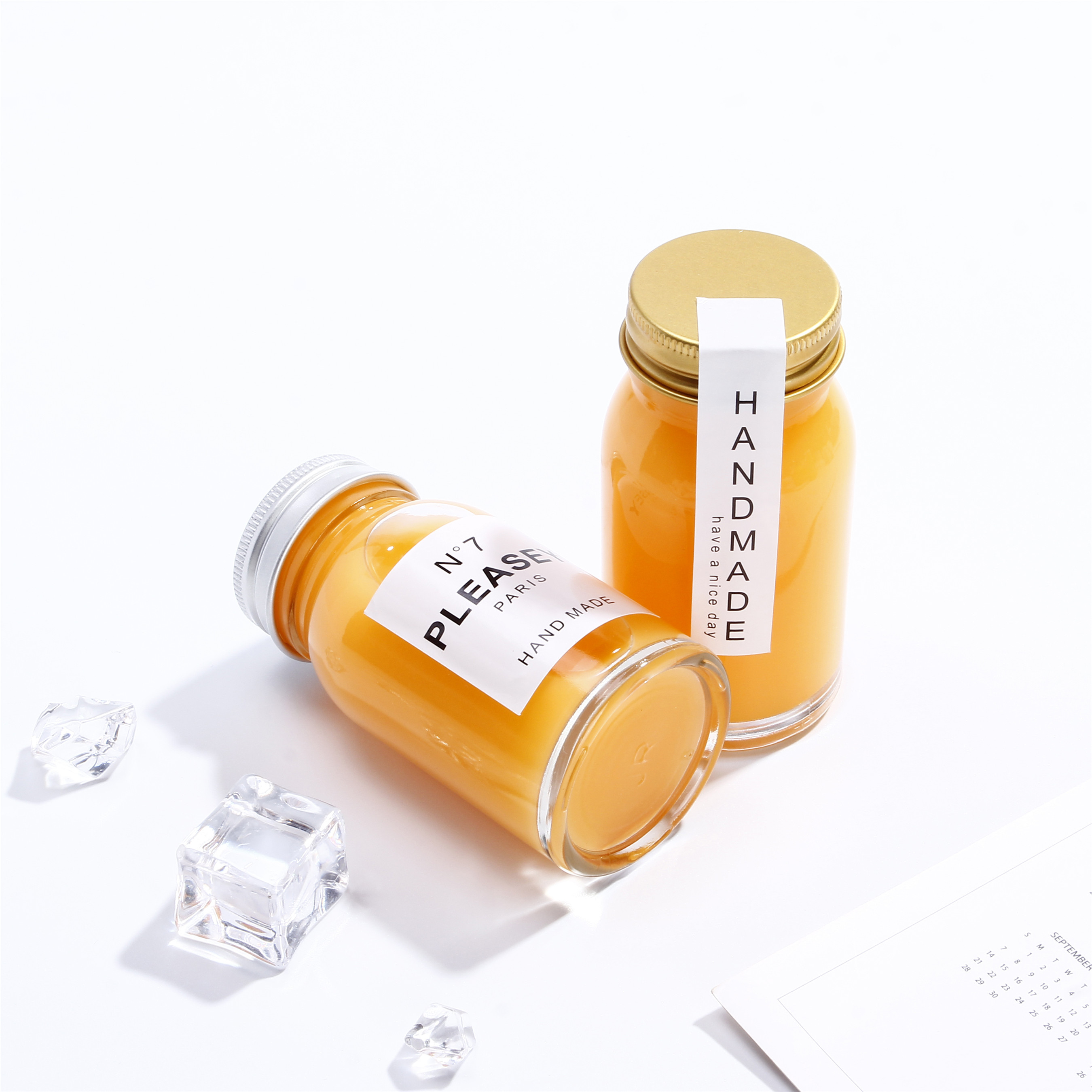 Chinese Supplier Vanjoin Wide Mouth Glass Bottle For Drinking With Screw Aluminum Lid 100 ml 150 ml