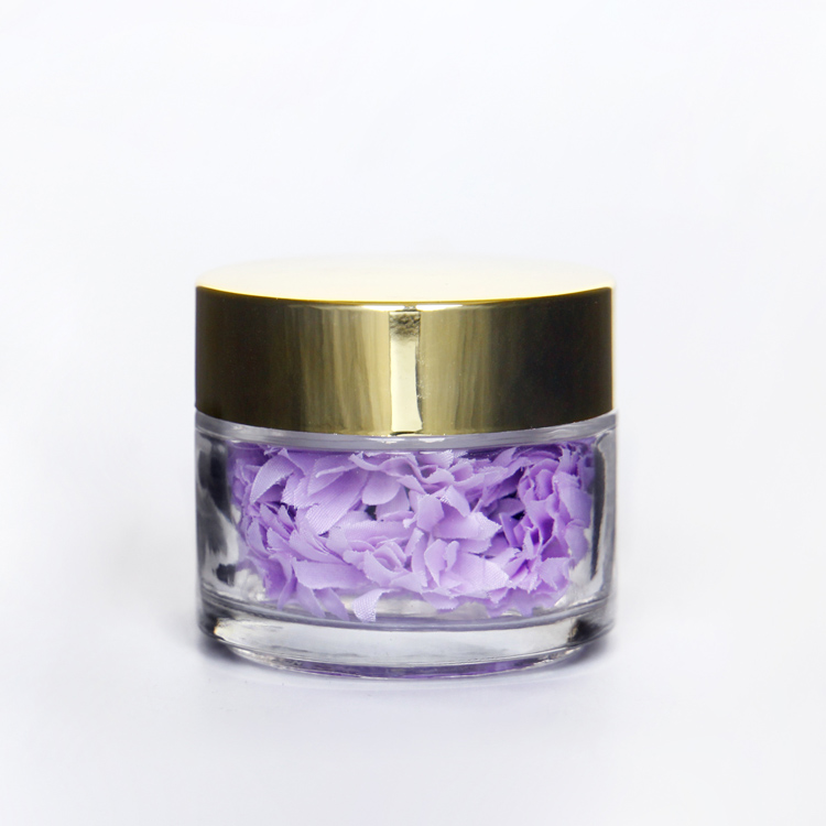 Chinese Supplier Wholesale Empty Round Cosmetic Cream Jars with Gold Lids and gasket 5g 10g 15g 20g 25g 30g 50g 100g