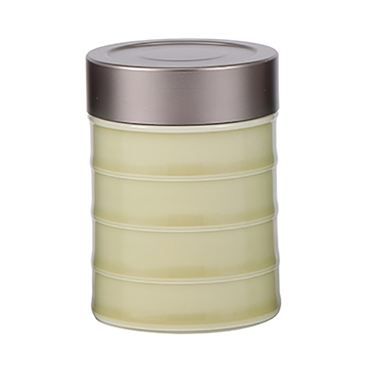 Chinese Type Kitchen Sealed Ceramic Storage Jar Spices Tank Container With Aluminum Alloy Lid Salt Storage Bottle
