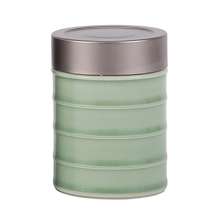 Chinese Type Kitchen Sealed Ceramic Storage Jar Spices Tank Container With Aluminum Alloy Lid Salt Storage Bottle
