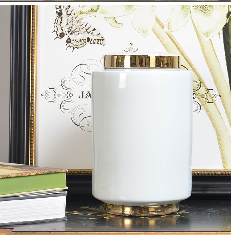 Chinese antique handmade white porcelain ceramic storage jar