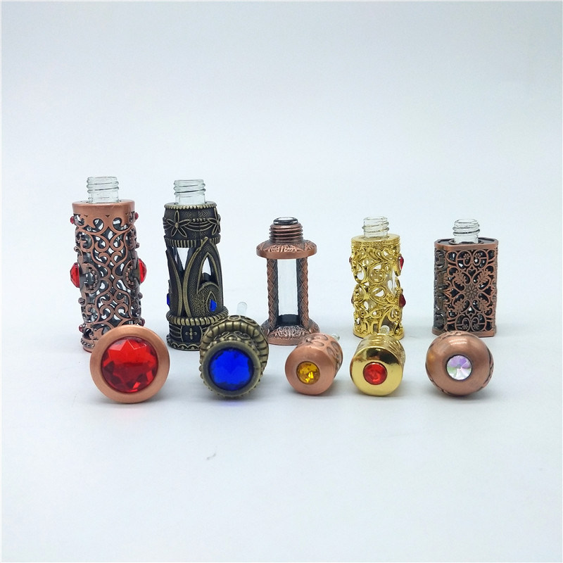 Chinese factory 3ml 6ml 12ml Luxury arabic metal spray perfume bottles fancy attar bottles