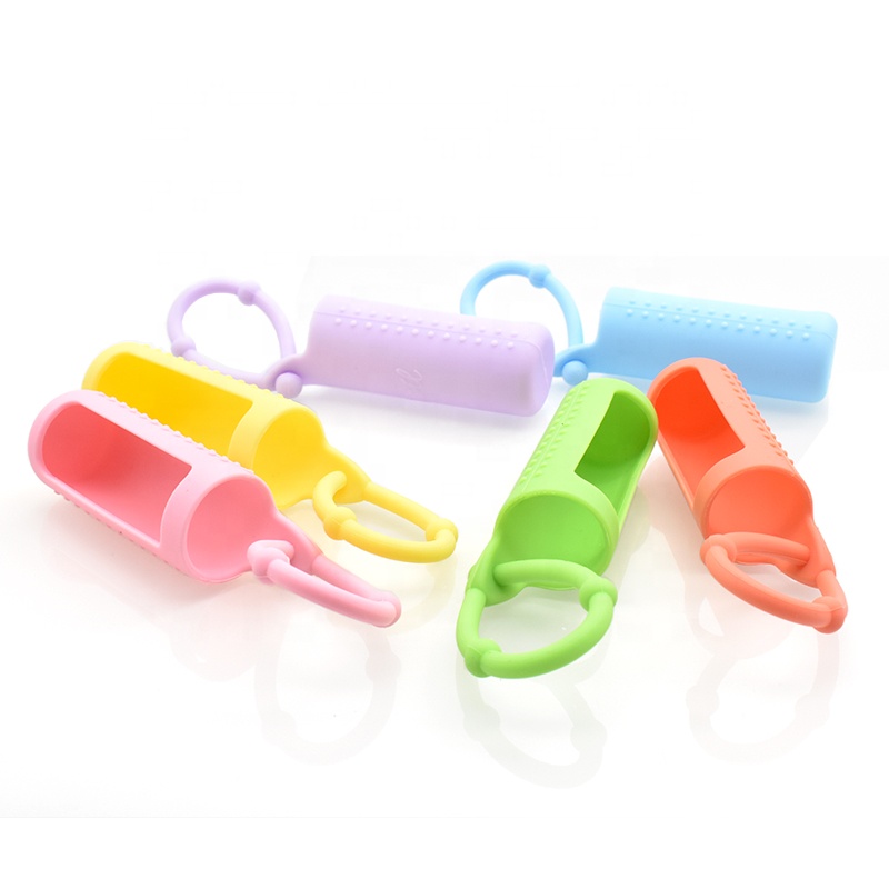 Chinese factory offer silicone color protector holder for glass roller bottle