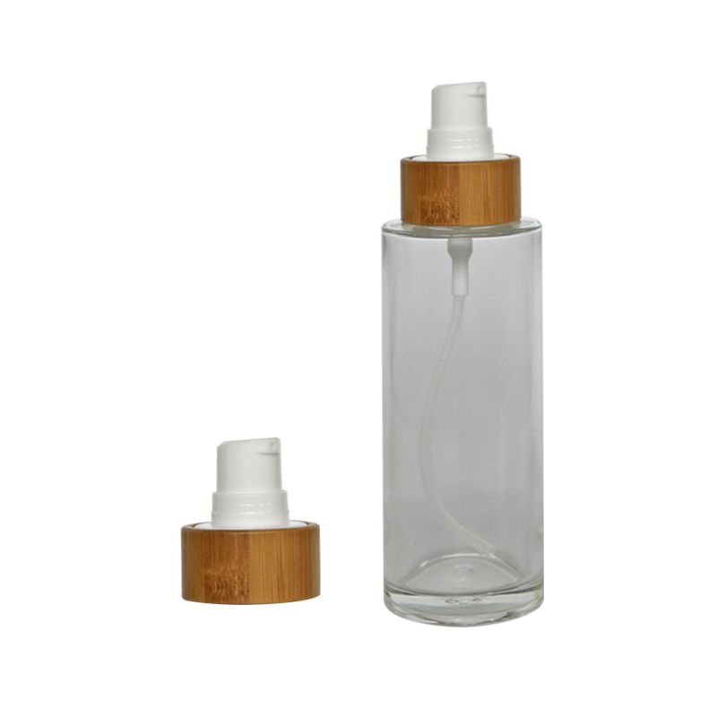 Chinese manufacturer 10ml 20ml 30ml 50ml 100ml body mist glass spray bottle with bamboo cap