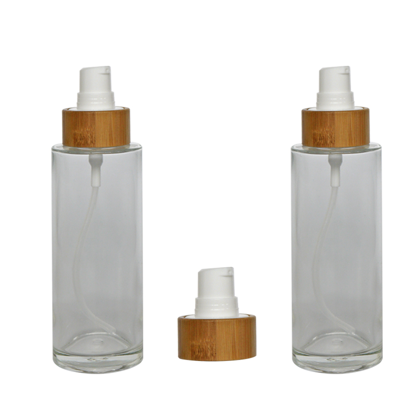 Chinese manufacturer 10ml 20ml 30ml 50ml 100ml body mist glass spray bottle with bamboo cap