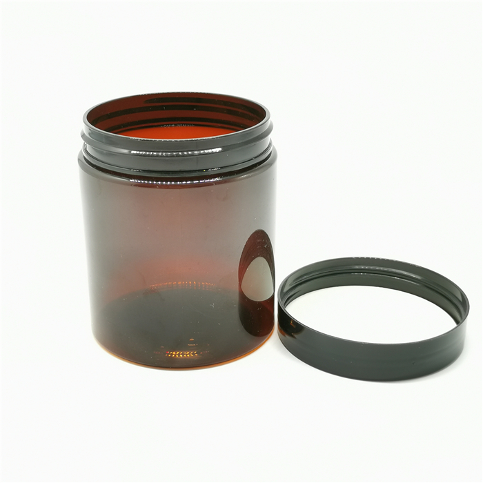 Chinese manufacturer cheap PET 80ml 100ml 120ml 120ml 150ml 180ml 200ml 250ml 8 oz amber 4 oz cosmetic jar with aluminum lid