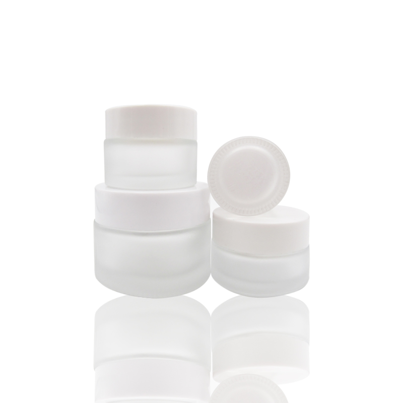 Chinese manufacturer wholesale 5g 10g 15g 20g 30g 50g 100g empty luxury matte glass cream cosmetic jar