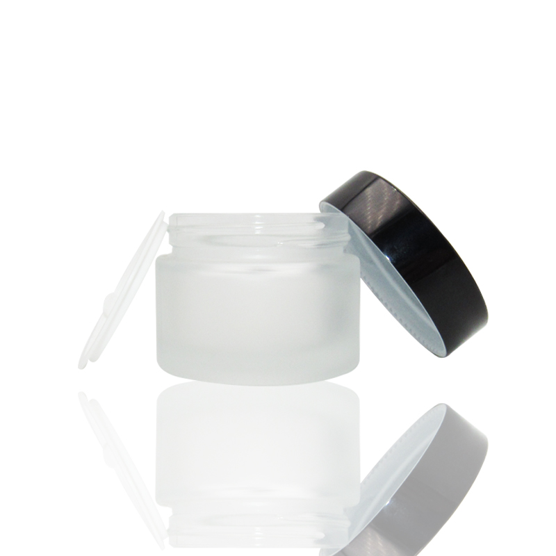 Chinese manufacturer wholesale 5g 10g 15g 20g 30g 50g 100g empty luxury matte glass cream cosmetic jar