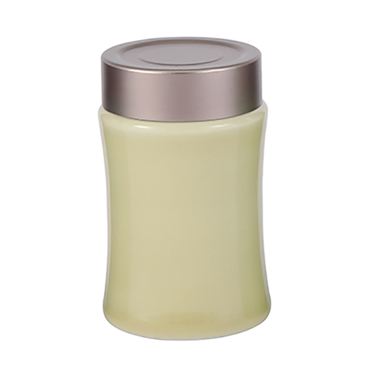 Chinese retro style hand painted color ceramic canister jar