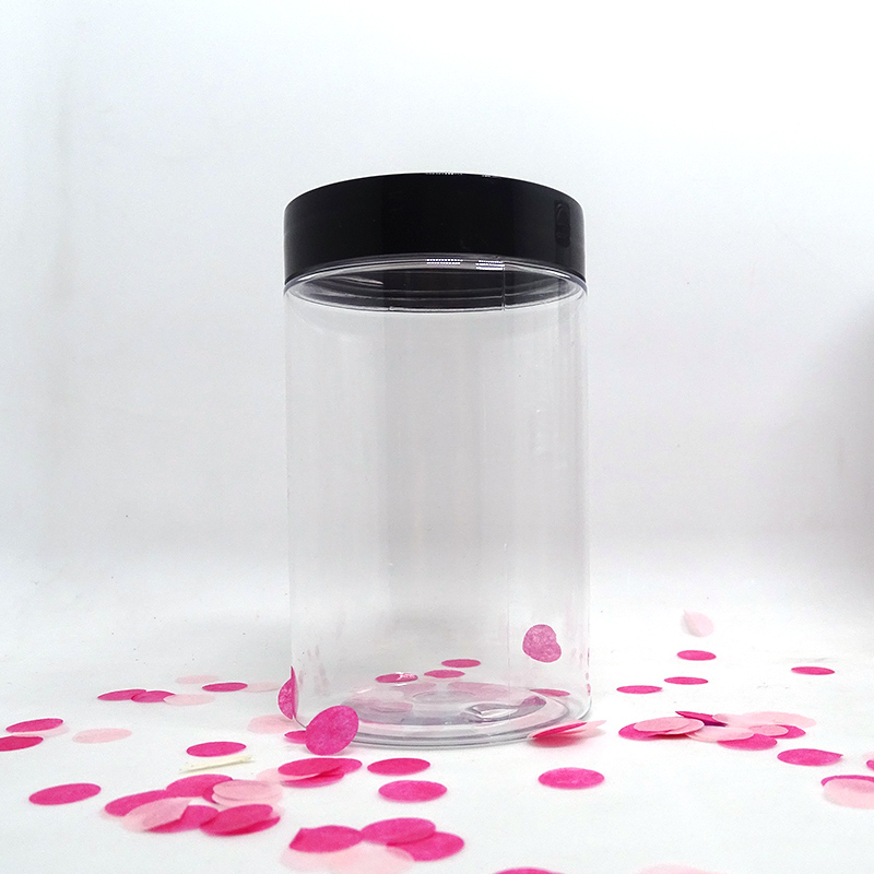 Chinese supplier 400ml 1000 ml plastic jar cream clear for food with silver cap