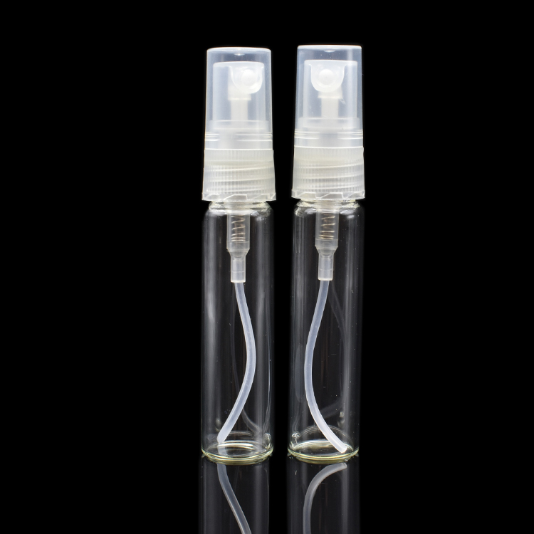 Chinese supplier clear glass perfume spray bottle 5ml 10ml for cosmetic essential oil