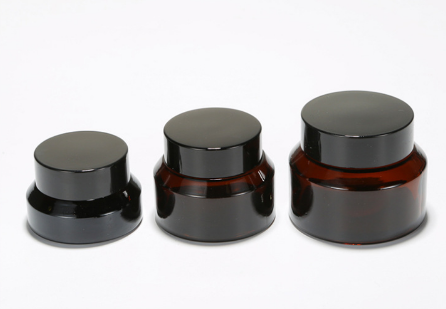 Chinese supplier wholesale empty slant shoulder jar cream glass jar