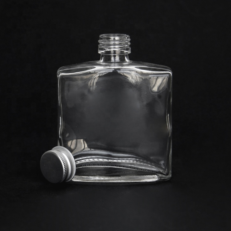 Chivas Regal Portable 200ml Square Glass Wine Whisky Bottle With Silver Screw Lid