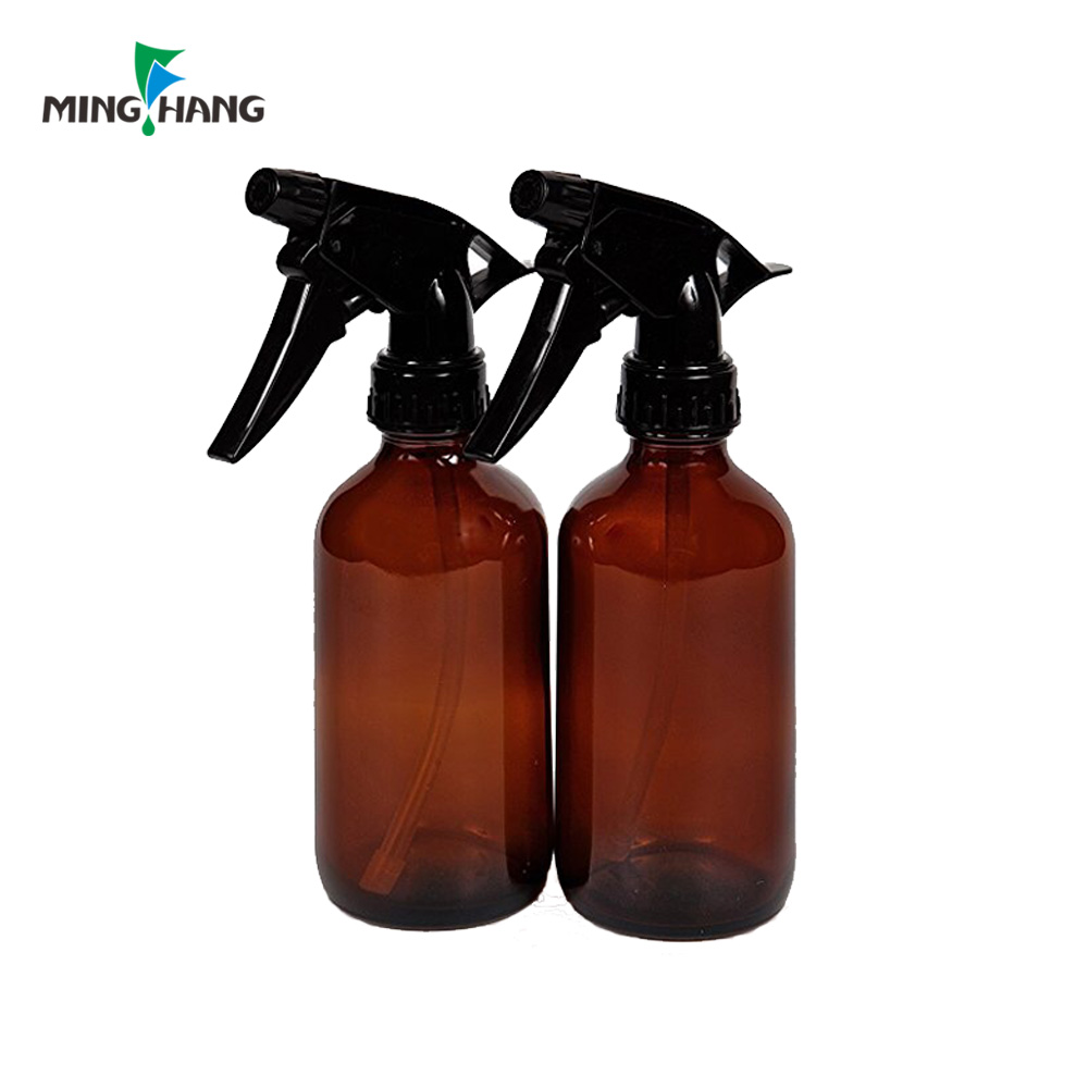 Christmas 16oz empty amber boston round glass spray bottles for essential oil