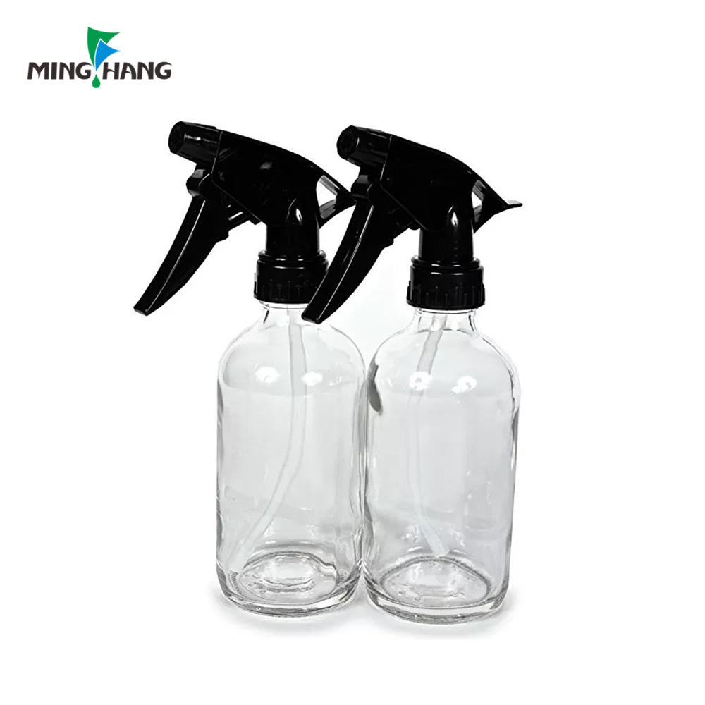 Christmas 16oz empty amber boston round glass spray bottles for essential oil