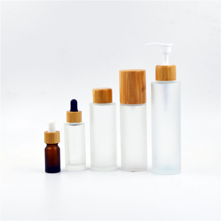 Christmas Customized biodegradable bamboo cosmetic jars /bottles packaging