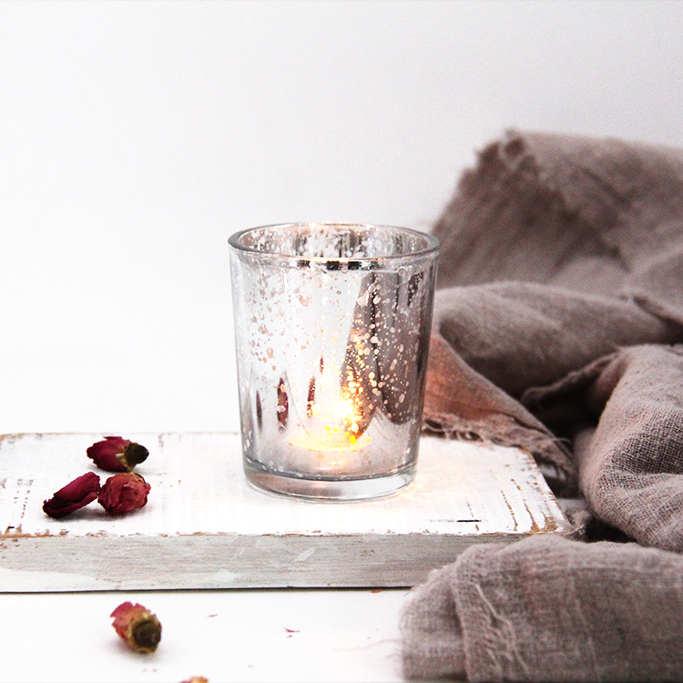 Christmas Luxury Unique Orange Glass Candle Jar/Container