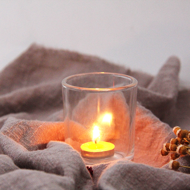 Christmas Luxury Unique Orange Glass Candle Jar/Container