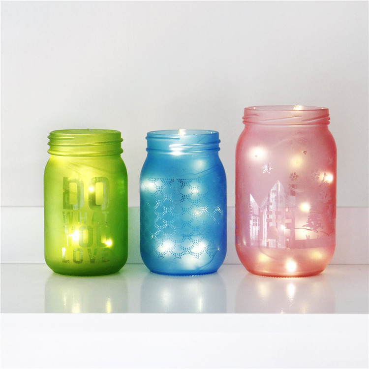 Christmas New Year's Day Decoration Colored Glass Jars