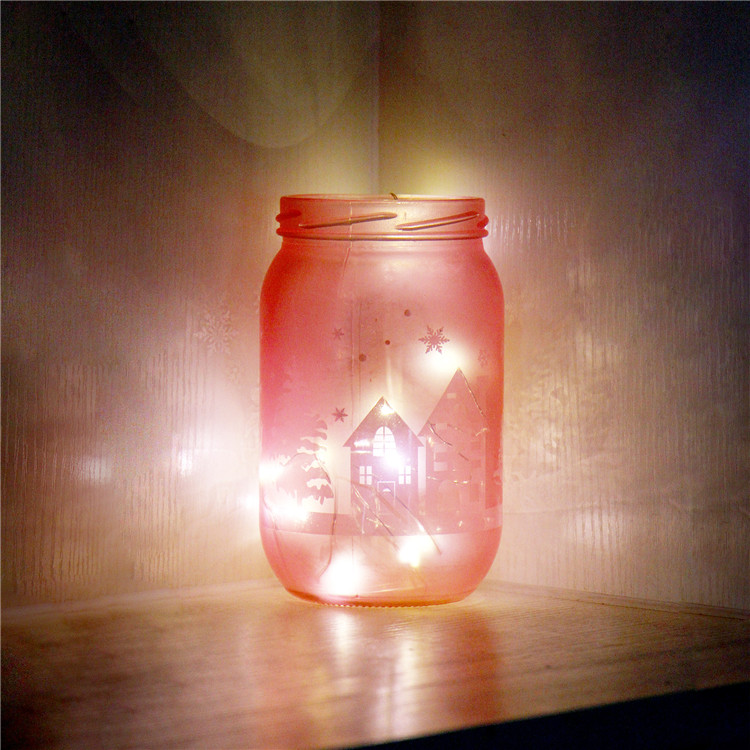 Christmas New Year's Day Decoration Colored Glass Jars