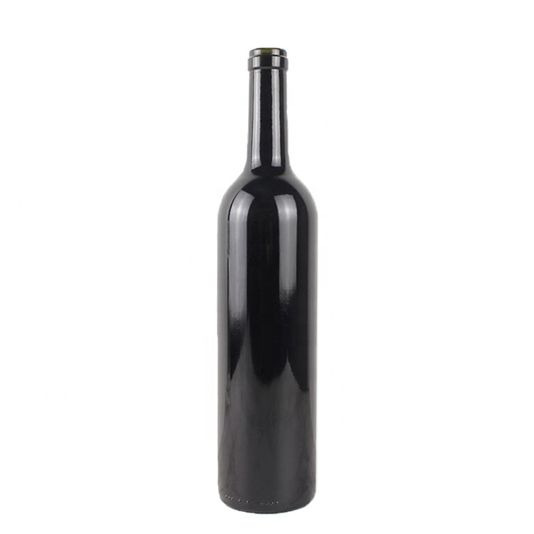 Christmas Red Wine Bottle Custom 750ml Glass Bottle Green Empty Wine Bottle With Cork