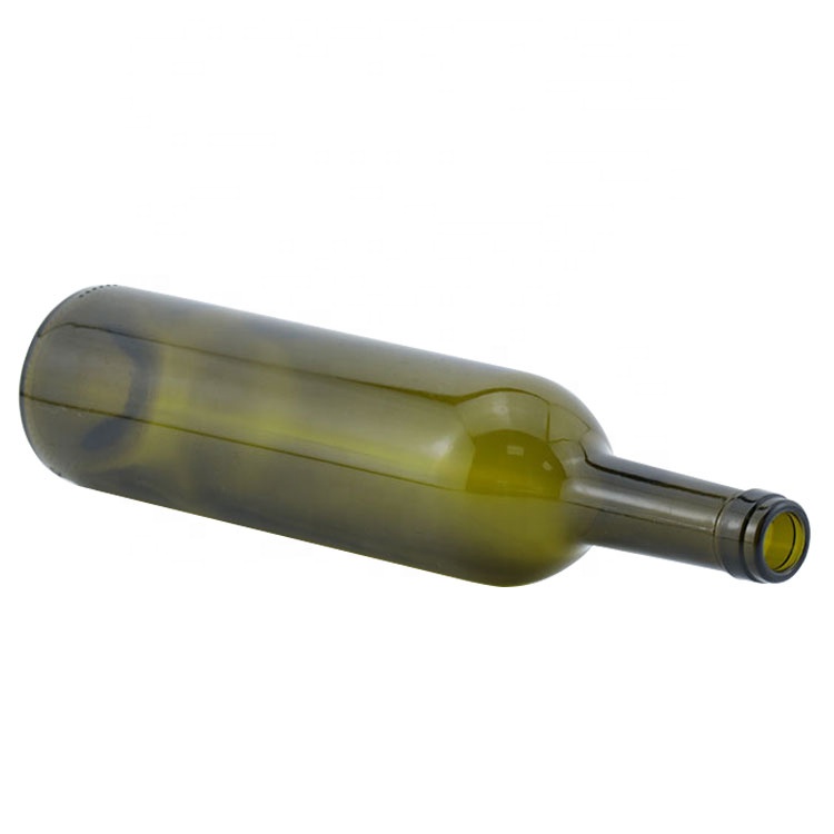 Christmas Red Wine Bottle Custom 750ml Glass Bottle Green Empty Wine Bottle With Cork