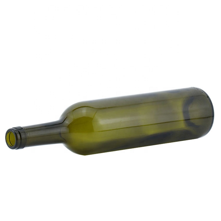 Christmas Red Wine Bottle Custom 750ml Glass Bottle Green Empty Wine Bottle With Cork